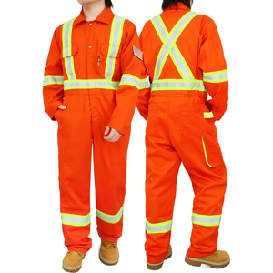Hi Vis Polyester Unisex Work Coverall Reflective Safety <b>Overall</b> High Visibility Industrial Jumpsuit Oeko-Tex Certified - Product Image 2