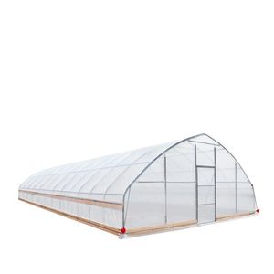 Invernadero de una sola capa de 50' x 25' para cultivo con película EVA transparente de 6 mil y lados enrollables con manivela - Product Image 6