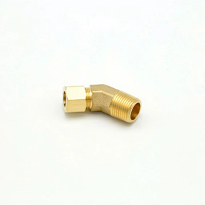 Raccord de compression en laiton à filetage mâle à 45 degrés, connecteur de tube pneumatique et hydraulique pour tube en cuivre, disponible en tailles métriques et impériales - Product Image 5