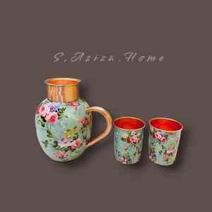 Jarra de Cobre Hecha a Mano, Moderna y Tradicional, con Capacidad de 1500 ml, Incluye 1 Vaso de Cobre BoldBlossom - Product Image 3