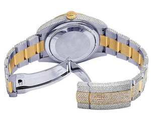 Reloj BOJ R.O.L.E.X.039 para Hombre, Diseño Hip Hop, Correa Blanca, Moissanita Completa, Lujo, Moda, Cuarzo Analógico, Acero, 41MM, 3BAR, Resistente al Agua - Product Image 6