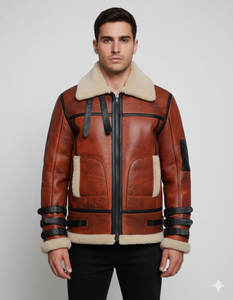 <b>Men</b> High Quality <b>Leather</b> <b>Jacket</b> Soft Full Zip Casual Comfortable Durable Fashion Regular Fit Winter - Product Image 5