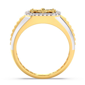 Black Color Stone Lab <b>Diamond</b> Gold Statement <b>Ring</b> Designer Jewellery - Product Image 2