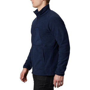 Men's High Street Soft Polar Fleece <b>Jacket</b> Winter Coat Long Warm Full Zip Stand Collar Custom Thin <b>Canvas</b> Material Polar <b>Jacket</b> - Product Image 3