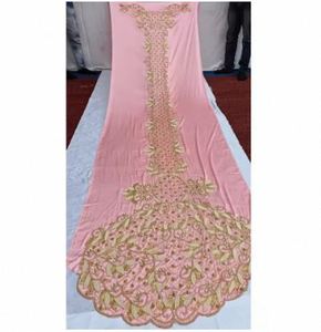 Tissu Somali Dirac imprimé doux pour vêtements de créateurs, matière en mousseline de soie somalienne de qualité supérieure pour la confection d'ensembles élégants - Product Image 4