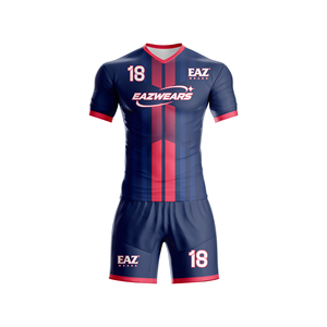 Tenue de football personnalisée imprimée, maillot et short de sublimation pour équipe, vêtements de sport athlétiques OEM ODM anti-humidité - Product Image 1