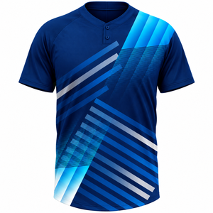 Camiseta de béisbol hecha a medida, 100% poliéster, con botones, precio razonable, ropa deportiva. - Product Image 4