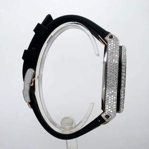 <b>Automatic</b> Luxury Sport Stainless Steel <b>Chronograph</b> Watch Crystal Mechanical Movement Fully Moissanite Bracelet Hip Hop Style - Product Image 2