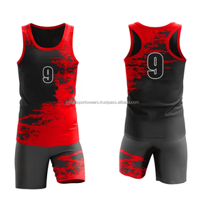 Uniforme Deportivo Unisex para Pista de Atletismo, Estampado Suave, 100% Poliéster, Color Sólido, Transpirable, Ligero, Ropa de Equipo para Verano - Product Image 4