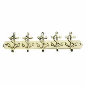 Brass Floral Decorative <b>Hooks</b> <b>Wall</b> Mount <b>Key</b> Rack and Towel <b>Hook</b> Metal Plant Pattern for Bathroom and Clothing Use - Product Image 2