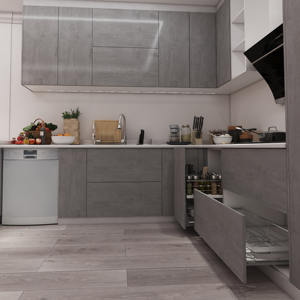 Gabinetes de Cocina Modulares Sin Marco de Lujo Moderno Estilo Europeo, Proveedor Vietnamita Personalizado JY Project, con Fregadero de Acrílico y Bisagras Incluidos - Product Image 2