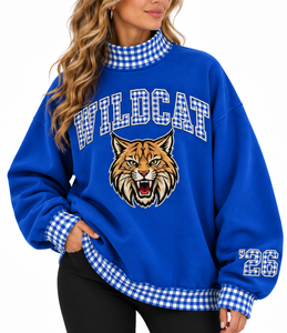 Custom Printed Women Oversized <b>Mock</b> Neck Sweatshirt Soft 100% Cotton Drop Shoulder Premium Casual Pullover - Product Image 5