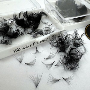 Extensiones de Pestañas de Alta Calidad, Hechas a Mano en Fábrica Profesional, Pelo Sintético, Volumen Mega CC/DD/M/L, Curvatura Natural, Largas, Color Negro Mate - Product Image 4