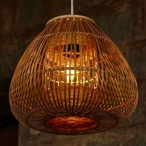 Lámpara Colgante de Bambú Natural Tejida a Mano para Renovación Residencial y Soluciones de Iluminación Comercial - Product Image 2