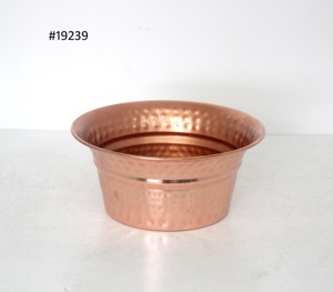Pot de fleurs en fer texturé bleu diamant, décoratif, pour l'intérieur et l'extérieur, jardinière ronde en métal, conteneur pour plantes - Product Image 3