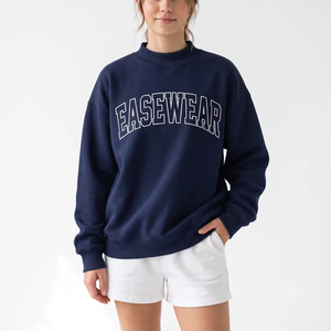 Sweat-shirt en molleton oversize à col montant pour femme, en molleton brossé de luxe, chaud et doux, production de vêtements personnalisés sous marque privée - Product Image 1
