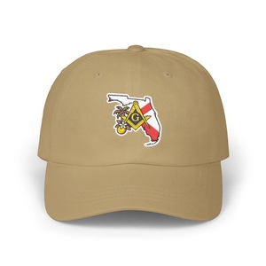 Gorra de béisbol Master Mason Blue Lodge Florida con bordado de flor de naranjo, gorra de algodón ajustable - Product Image 2