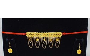 Martasha designer islamique ramadan spécial plaqué or EAU bijoux spécial dubai bijoux collier boucle d'oreille ensemble arabe bijoux - Product Image 5