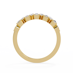 Bague de luxe avec sertissage clos rond, mélange de diamants de laboratoire poire, taille baguette et taille conique, style éternité, pour mariage, cadeau d'anniversaire, personnalisable, vente en gros - Product Image 5