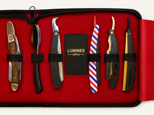 Navaja de Afeitar Recta Vintage Luminex Impex con Mango de Concha de Abulón y Acero al Carbono, Lista para Usar en Barberías y Salones - Product Image 3