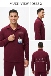เสื้อคลุมพยาบาลแขนยาวแบบมีซิป สำหรับพยาบาลและแพทย์มืออาชีพ - Product Image 5