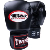 Guantes de Boxeo Twins Muay Thai Hechos a Mano de Cuero Genuino de Vaca con Agarre Completo para los Dedos, Cierre de Gancho y Bucle, Estilo Sanda, Transpirables