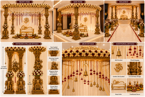 Mandap Tradicional con Pilares Tallados en Forma de Elefante para Bodas Hindúes, Mandap Económico para Bodas Indias, Fabricante y Exportador 2026 - Product Image 6