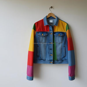 แจ็กเก็ตผ้ายีนส์ของผู้หญิงเดรสผ้าฝ้ายน้ำหนักเบาสีสันสดใสสำหรับฤดูร้อน2025 - Product Image 3