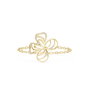 Bracelet ajouré floral en or rose massif 9K 10K 14K 18K avec diamants CVD de laboratoire DEF – Chaînes et bracelets à maillons tendance pour femme - Product Image 5