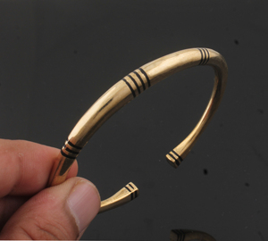 Men's 18K Gold Plated 925 <b>Silver</b> <b>Bangle</b> Luxury Solid 925 Sterling <b>Silver</b> Cuff <b>Bracelet</b> For Men Minimalist Geometric Hand Bracele - Product Image 3