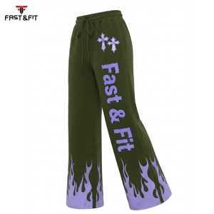 2026 New Arrival Women Flared Sweatpants Winter Satin ODM Customized Colors & Logo Printing - Product Image 3