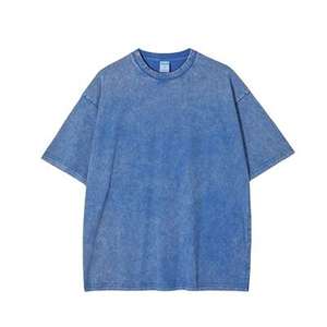 Camiseta vintage personalizada con agujeros y efecto desgastado para hombre, camiseta extragrande para hombre - Product Image 2