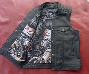 เสื้อกั๊กมอเตอร์ไซค์แบบหนาพร้อมซิปปิด - Product Image 3