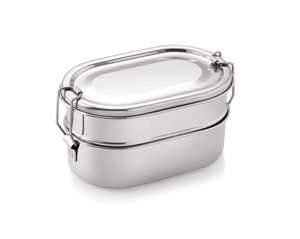 3 Pcs Round Stainless Steel Food Storage Container Set Leakproof Metal Bento <b>Lunch</b> <b>Box</b> Airtight Fresh Keeping <b>Box</b> With Clips - Product Image 3