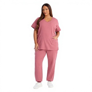 Fabricant OEM ODM de tenues médicales écologiques pour femmes, ensembles de blouses et pantalons personnalisables avec logo et couleur, uniformes de salon de beauté, vente chaude - Product Image 1