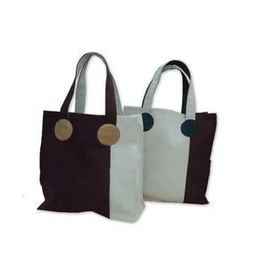 Sac fourre-tout en toile de coton naturel de 20 oz en tissu durable aspect macho robuste sac à provisions réutilisable écologique ouvert - Product Image 1