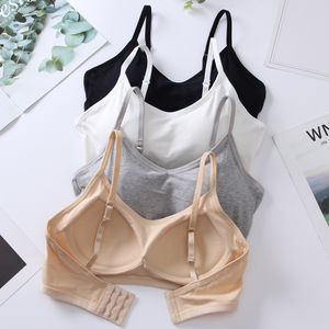 Sujetador Deportivo de Algodón sin Tirantes para Mujer, Color Sólido, con Relleno en la Espalda, Estilo Chaleco, sin Varillas, a Prueba de Impactos, para Verano - Product Image 2