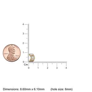 Diamante Natural, Tiara de Oro de 14k con Cuentas Baguette / Cuentas Europeas de Diamante / Cuentas Rondelle de Diamante / Adorno de Diamante de Oro Sólido - Product Image 2