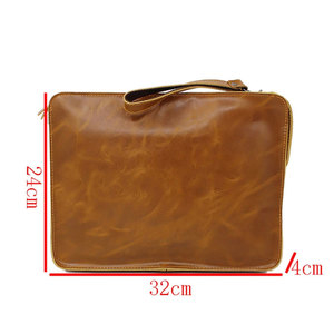 <b>Leather</b> <b>Laptop</b> <b>Backpack</b> Zipper Lightweight Large Capacity Formal Business Document Pouch High Quality Customized Color Computer - Product Image 2