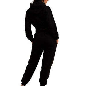 ชุดครอป2ชิ้นสำหรับผู้หญิงมาใหม่เซ็ตชุดวอร์มเนื้อผ้าคอตตอนชุดวอร์ม100% สำหรับใส่วิ่งชุดวอร์ม2026 - Product Image 3