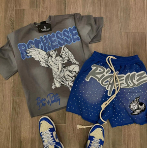 Conjuntos Deportivos de Verano para Hombre, Ligeros, Reversibles, Ecológicos, de 2 Piezas, Corte Ajustado, Camisas y Pantalones Cortos Casuales, Venta al Por Mayor - Product Image 1