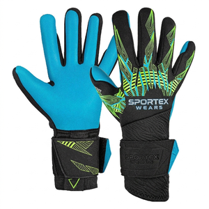 Gants de gardien de but professionnels avec logo personnalisé, en latex allemand, coupe négative, pour football, avec grip de 4 mm, maille respirante, Sportex Wear - Product Image 1