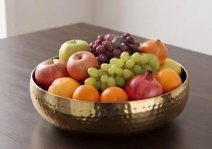 Bol à salade en aluminium martelé doré de haute qualité, bol mélangeur minimaliste, parfait pour les fêtes de déménagement et les dîners - Product Image 3