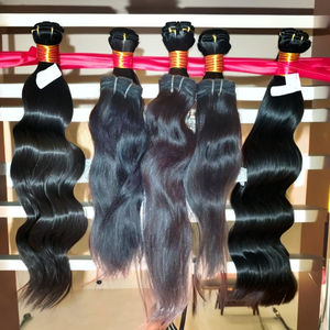 Extensions de cheveux naturels indiens vierges Remy de luxe, alignés avec la cuticule, ondulés, à prix abordable, en lot unique – Vente chaude - Product Image 6