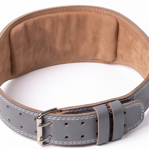 Ceinture en cuir brodée pour la taille, double boucle, robuste, pour la gym, unisexe - Product Image 3
