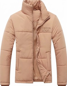 Women's <b>Suede</b> Woven <b>Bomber</b> <b>Jacket</b> Solid Color Hooded Collar Zipper Closure Polyester Wadding Spring Wear Front Logo Design - Product Image 1
