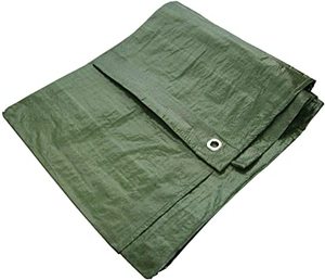 Bâche en tissu PE HQ HQVN78 bleue unie, tissée, imperméable, anti-UV, écologique, coupe-vent, poids moyen, pour usage extérieur, pliable - Product Image 1