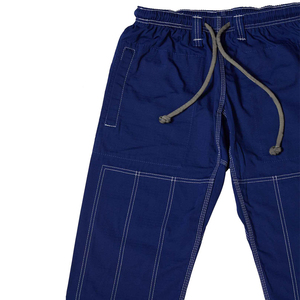 Shorts d'arts martiaux mixtes unisexes en spandex bleu, coupe régulière, séchage rapide, respirant, 220g, avec cordon de serrage et poches - Product Image 2
