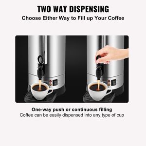 Urna per Caffè Elettrica Commerciale 110V 1500W in Acciaio Inox, Dispenser Grande per 110 Tazze, Macchina per Caffè e Tè a Preparazione Rapida - Product Image 4
