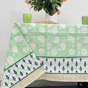 Cotton Hand Block Printed Eco-Friendly Customizable Indian Rectangle Modern Durable <b>Table</b> Cover <b>Runner</b> Floral Design Handmade - Product Image 5
